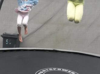 We love doing PE on the trampoline!