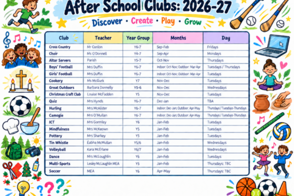After School Programme 2026-27